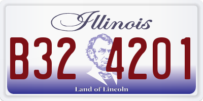 IL license plate B324201