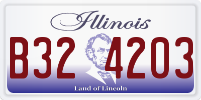 IL license plate B324203