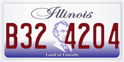 IL license plate B324204