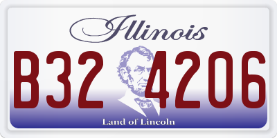 IL license plate B324206