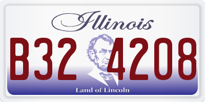 IL license plate B324208