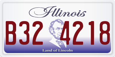 IL license plate B324218