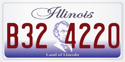 IL license plate B324220