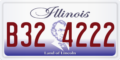 IL license plate B324222