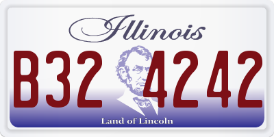 IL license plate B324242