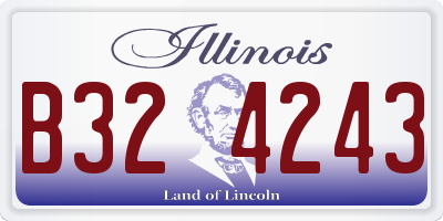IL license plate B324243
