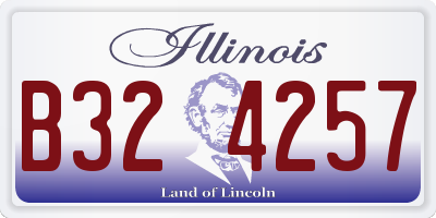 IL license plate B324257
