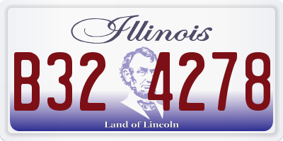 IL license plate B324278