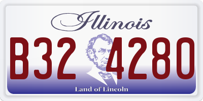 IL license plate B324280