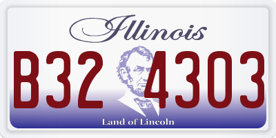 IL license plate B324303