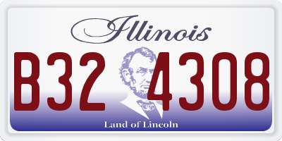 IL license plate B324308