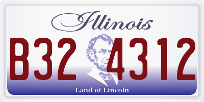 IL license plate B324312