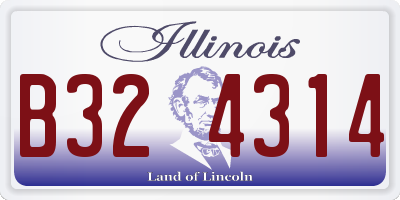 IL license plate B324314