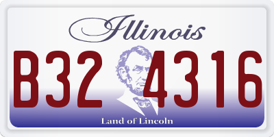 IL license plate B324316