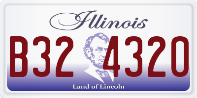 IL license plate B324320