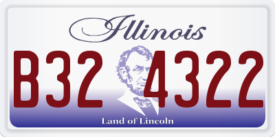 IL license plate B324322