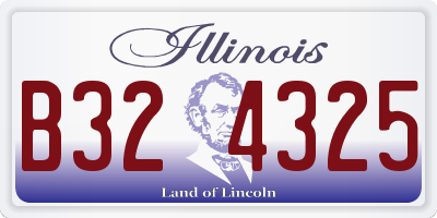 IL license plate B324325