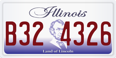 IL license plate B324326