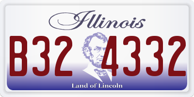IL license plate B324332