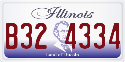 IL license plate B324334