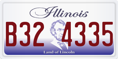 IL license plate B324335