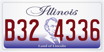 IL license plate B324336