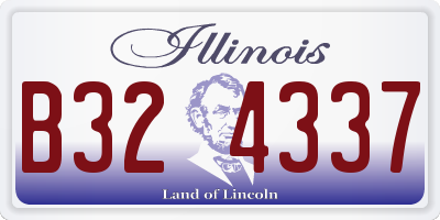 IL license plate B324337