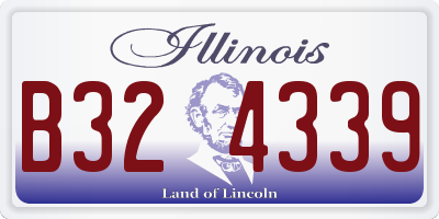 IL license plate B324339