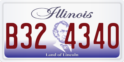 IL license plate B324340