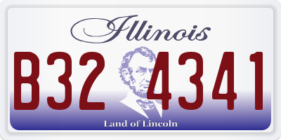 IL license plate B324341