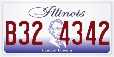 IL license plate B324342