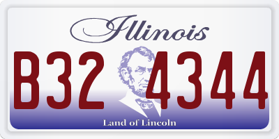 IL license plate B324344
