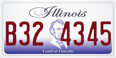 IL license plate B324345