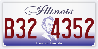IL license plate B324352