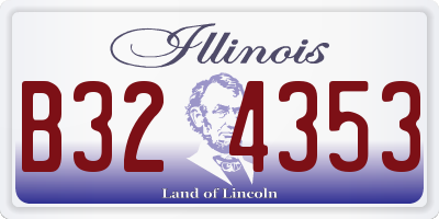 IL license plate B324353