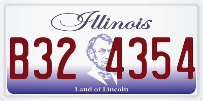 IL license plate B324354