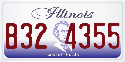 IL license plate B324355