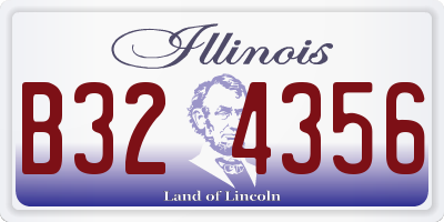 IL license plate B324356