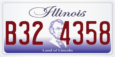 IL license plate B324358