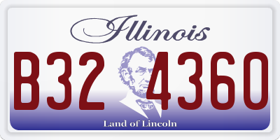 IL license plate B324360
