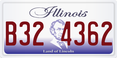 IL license plate B324362