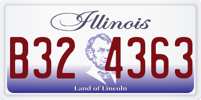 IL license plate B324363