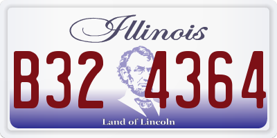 IL license plate B324364