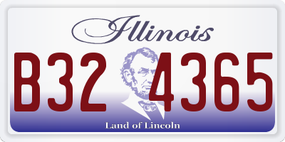 IL license plate B324365