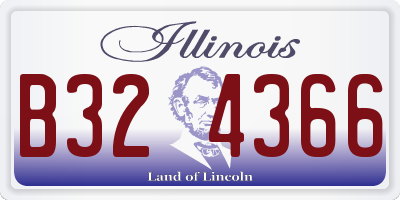 IL license plate B324366