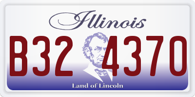 IL license plate B324370