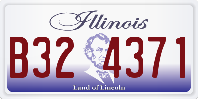 IL license plate B324371