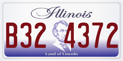 IL license plate B324372