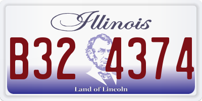 IL license plate B324374