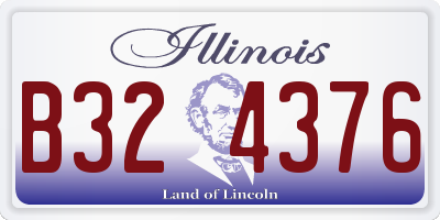 IL license plate B324376